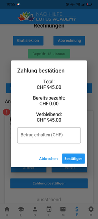 Nachhilfe Lotus: Komplette Digitalisierung via Mobile App screenshot 1